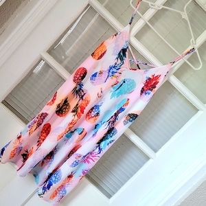 Vibrant pineapple print dress